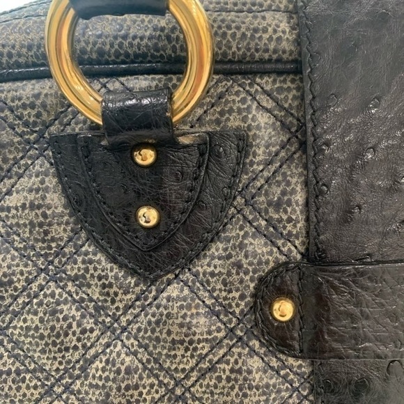 Marc Jacobs Black and Gold Quilted Satchel - Picture 9 of 12